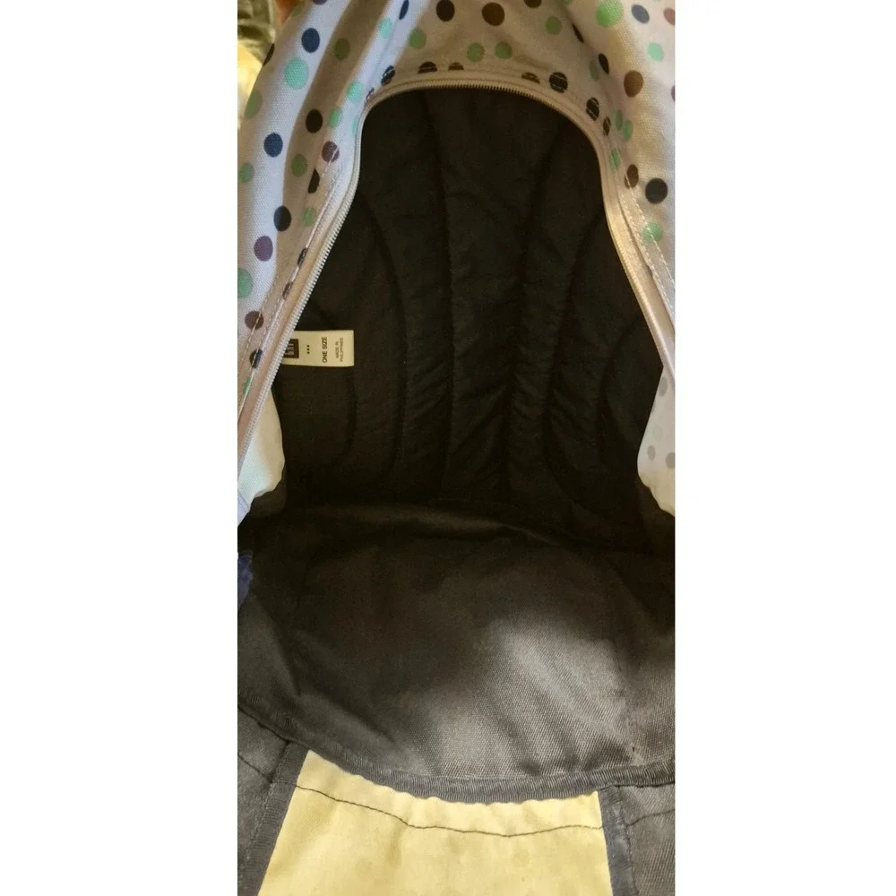 Gap Kids Polka Dot Backpack Navy Blue Grey School Bag Padded Straps One Size